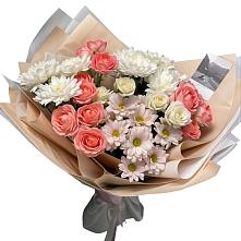 Букет цветов из:  Розы и Хризантемы #REPLACE_PRED# Краснотуранске