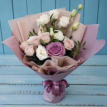Букет цветов из:  Розы и Лизиантусы #REPLACE_PRED# Краснотуранске