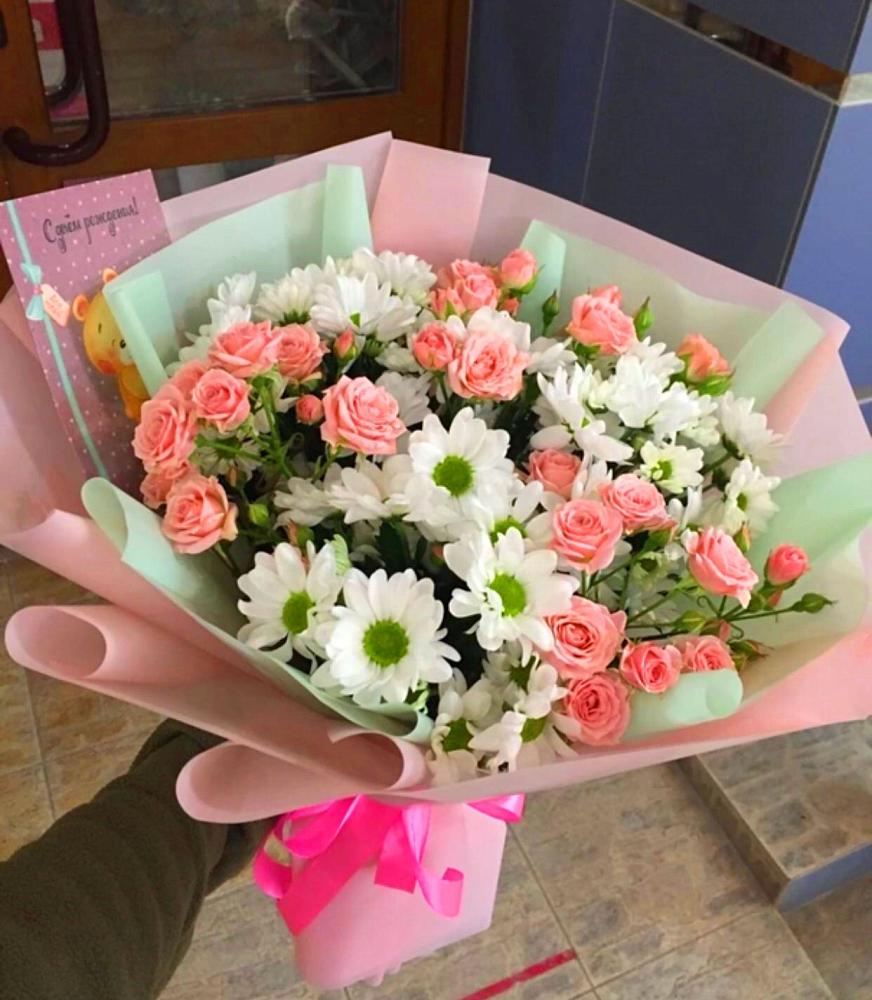 Букет цветов из: Розы и Хризантемы в Краснотуранске