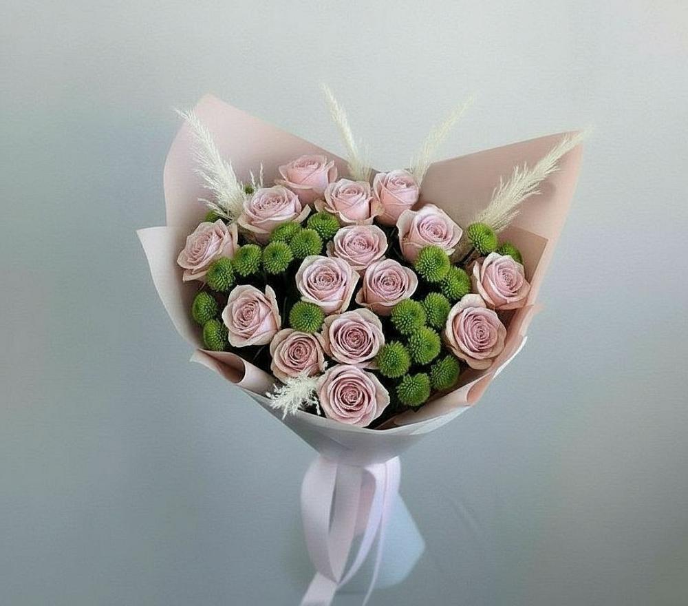 Букет цветов из: Розы и Хризантемы в Краснотуранске