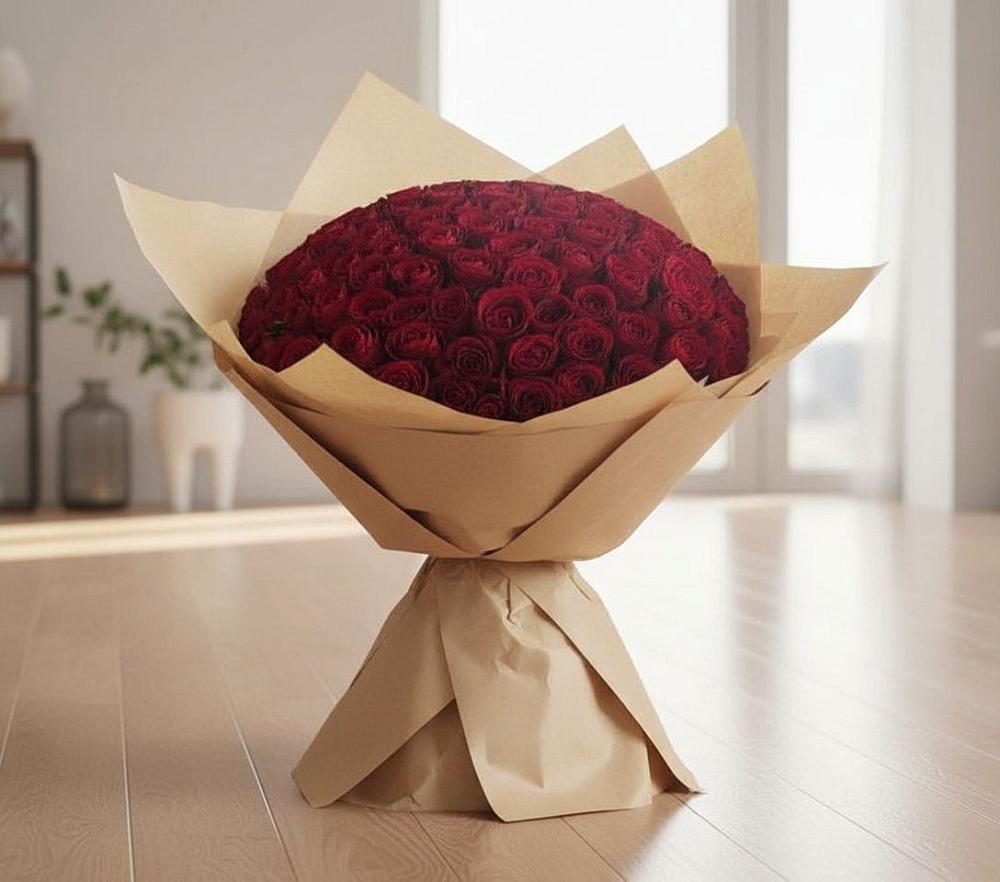 Букет 101 Красная роза в Краснотуранске