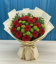 Букет цветов из:  Розы и Хризантемы в Краснотуранске