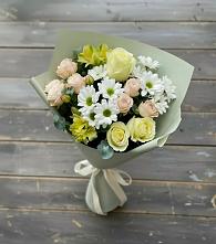 Букет цветов из:  Альстромерии, Розы и Хризантемы в Краснотуранске