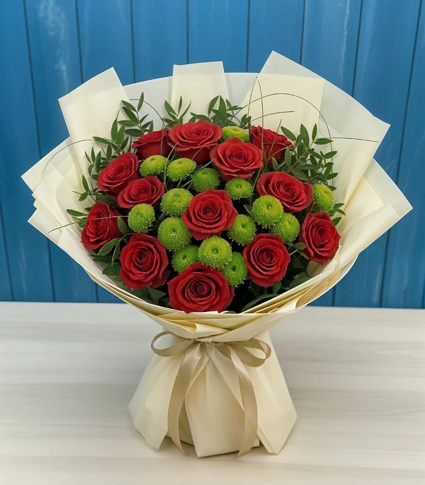 Букет цветов из: Розы и Хризантемы в Краснотуранске