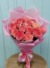 Букет 15 Розовых роз Равель #REPLACE_PRED# Краснотуранске