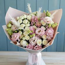 Букет цветов из:  Альстромерии и Розы в Краснотуранске